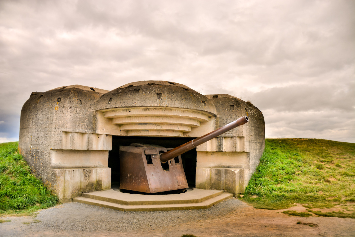 German bunker on the French coast in Normandy