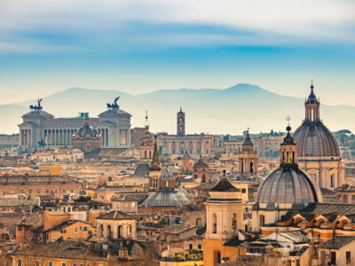 View of Rome from rooftops