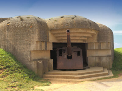 German bunker on the French coast of Normandy