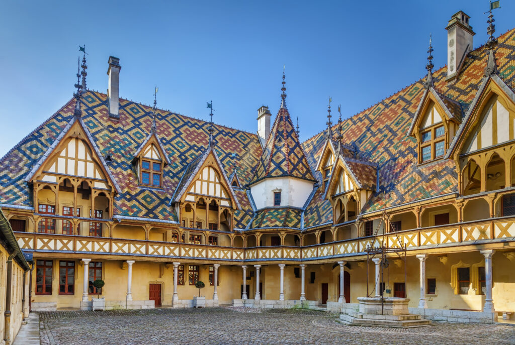 The hospices de Beaune in Burgundy and its world famous roof