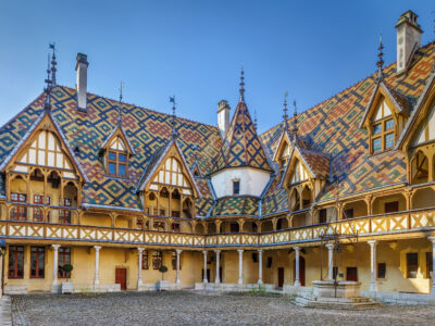 The hospices de Beaune in Burgundy and its world famous roof