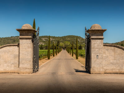 entrance to private wine domaine