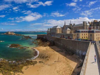 View of Saint Malo perched on the Atlantic